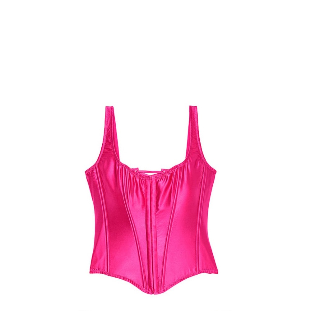Victorias Secret Classic Silk Corset Forever Pink L